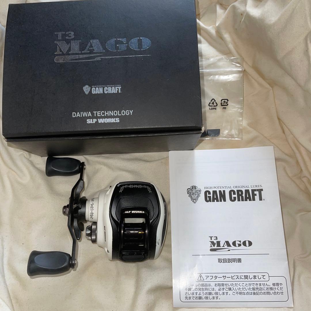 限定レア　ガンクラフトリール Ｔ３ＭＡＧＯホワイトノイズ