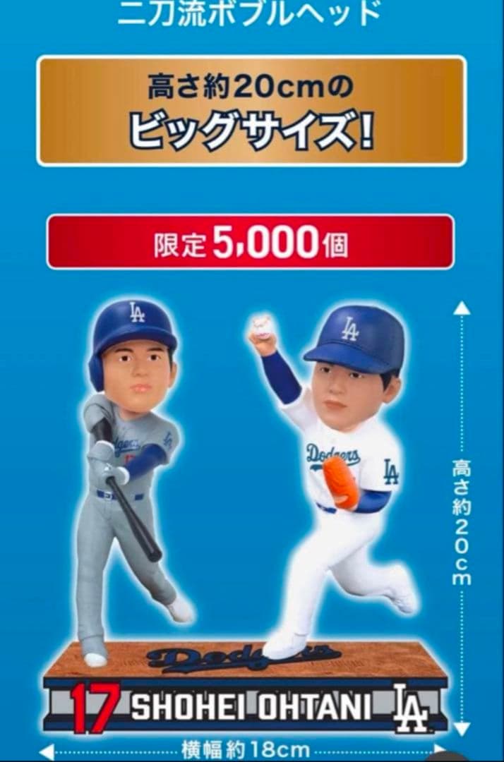 大谷翔平セブンイレブン限定シリアル番号付　き2025年二刀流ボブルヘッド