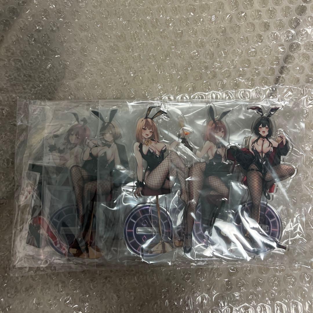 だにまるオンリーショップ　アクリルスタンド　バニーガール5種セット特典台座付き