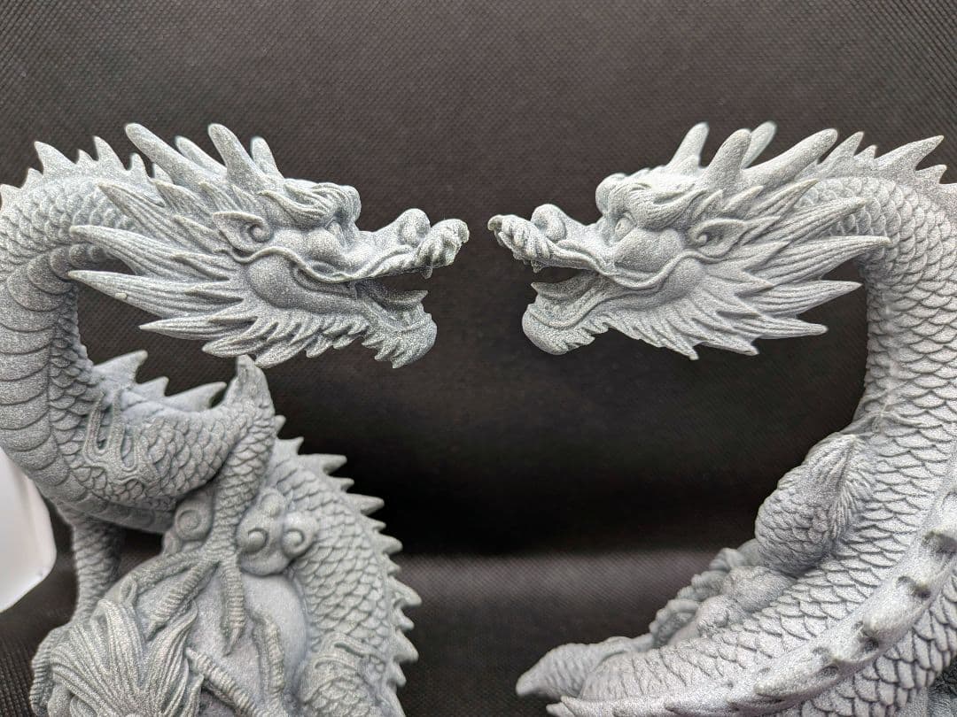 新入荷✨️ペア龍♡２体セット　龍の置物　青石彫刻　ドラゴン　縁起物　幸運　風水