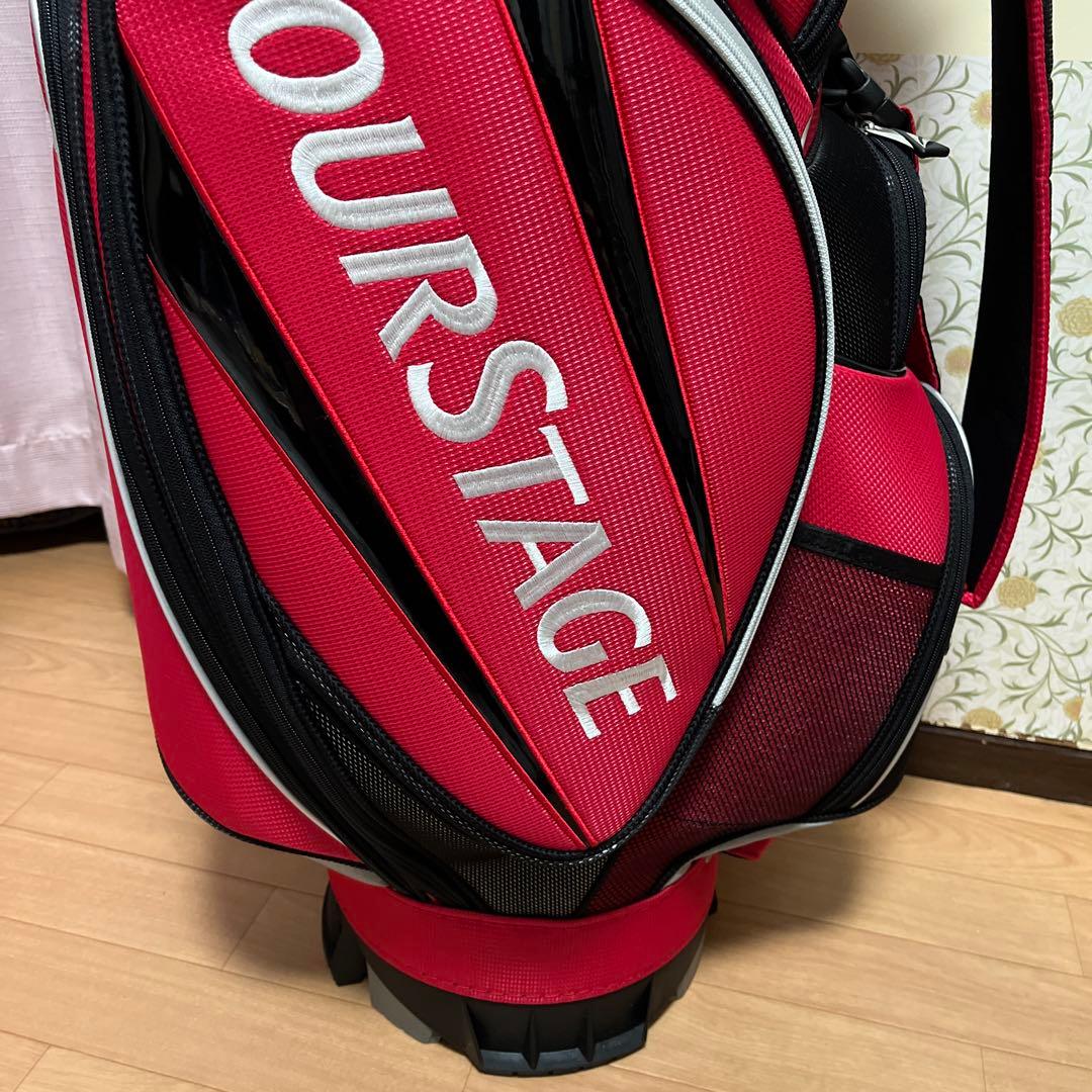 TOURSTAGE CBTV82 ゴルフキャディバッグ レッド