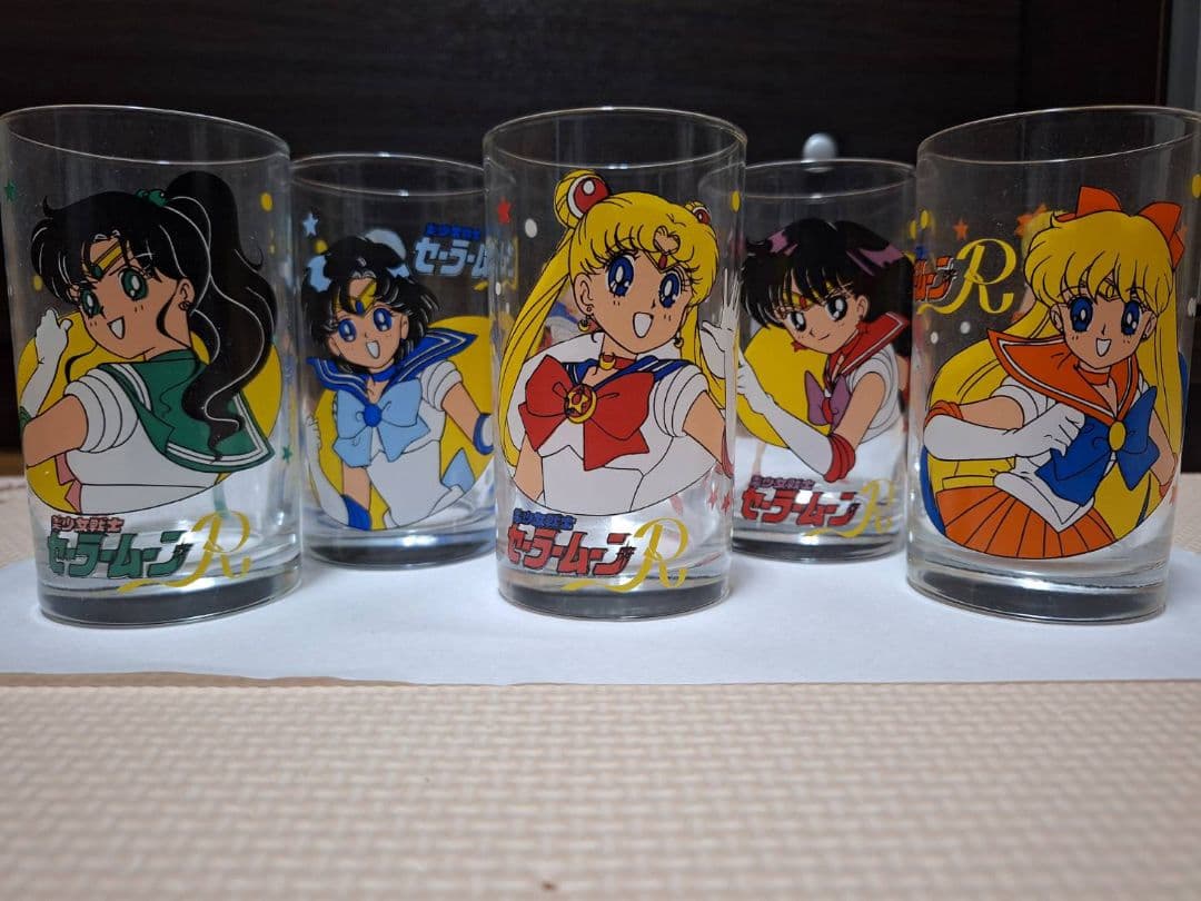 レトログラス　セーラームーン ガラス 5個セット