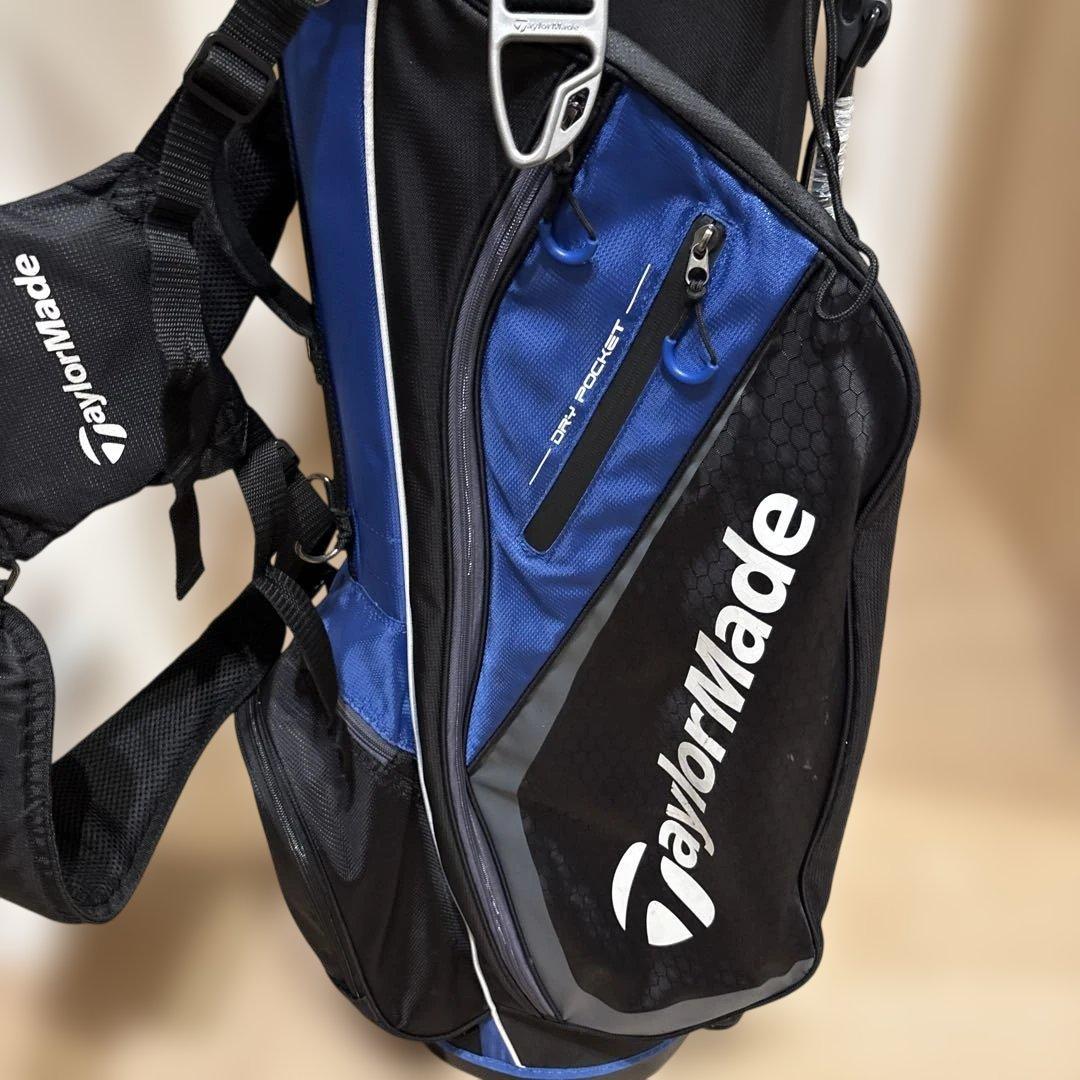 TaylorMade スタンド式　軽量　キャディバッグ 黒/青