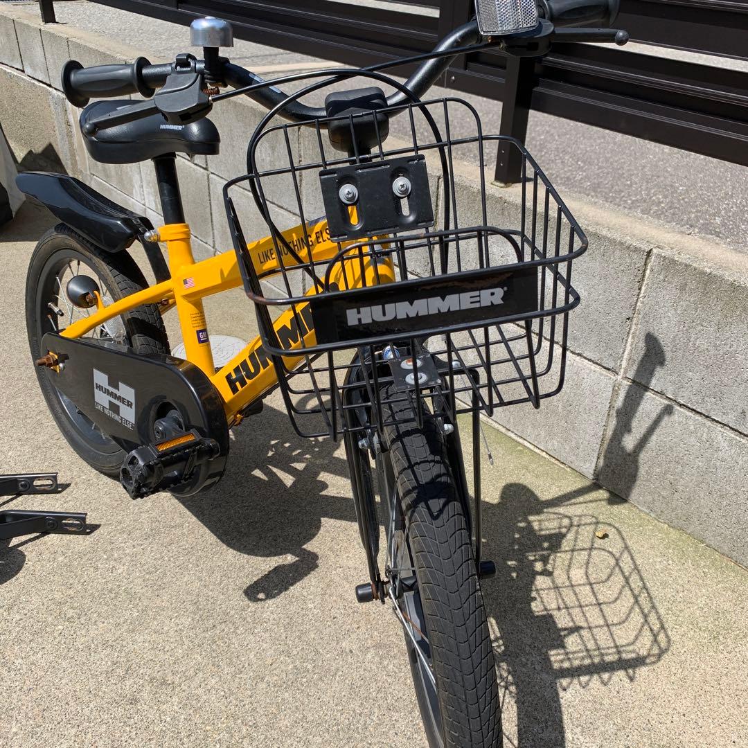 HUMMER 子供用自転車 16インチ 前カゴ付き