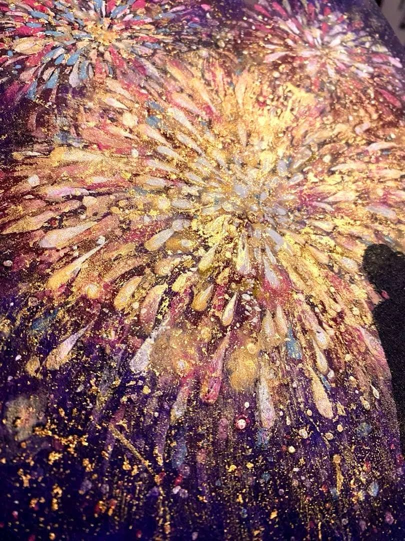 【絵画　原画・一点物】花火　江川史織作|日本画｜インテリアアート