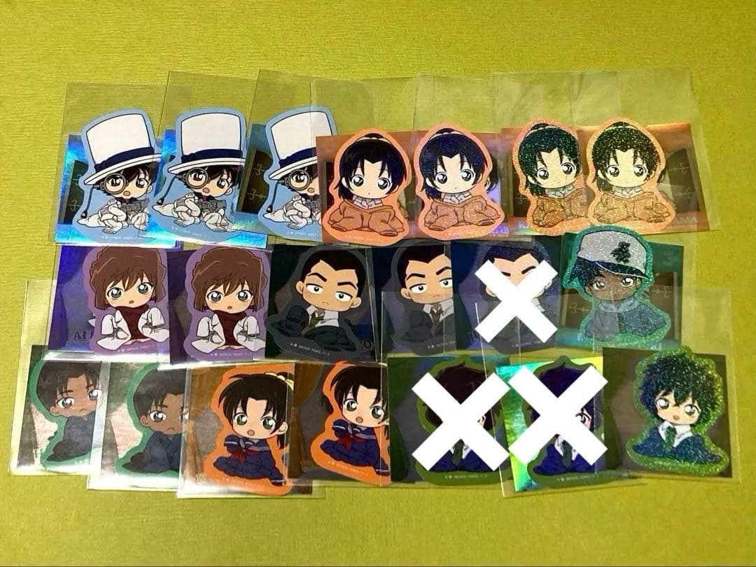 名探偵コナン　ちぢませ隊ステッカー1 2 ふらっとめじるしアクセサリー