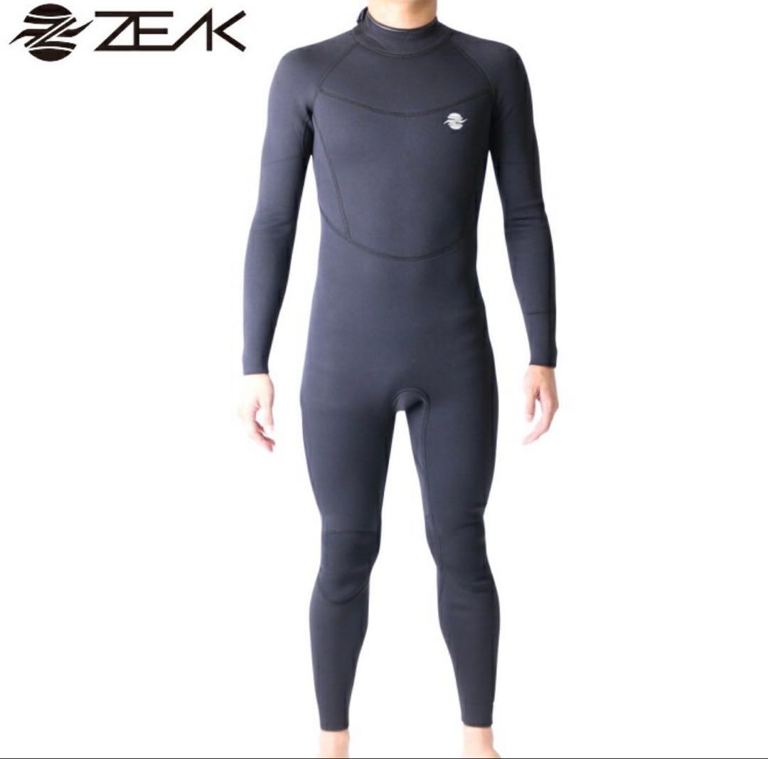ZEAK(ジーク)ウェットスーツ 男性用3mm /2mmサーフィン用.黒Mサイズ