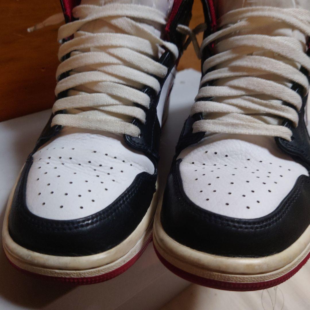 シューズ(男性用) Air Jordan 1 mid White/Gym Red-Black