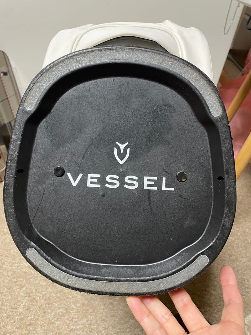 Vessel キャディバッグ ホワイト/ネイビー