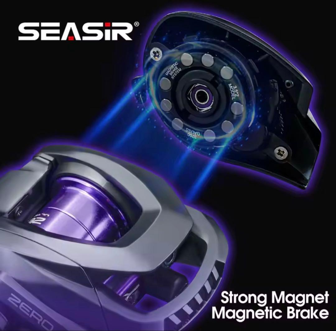 【8+1bb】Seasir ZERO119 BFS ベイトリール左巻Wスプール付