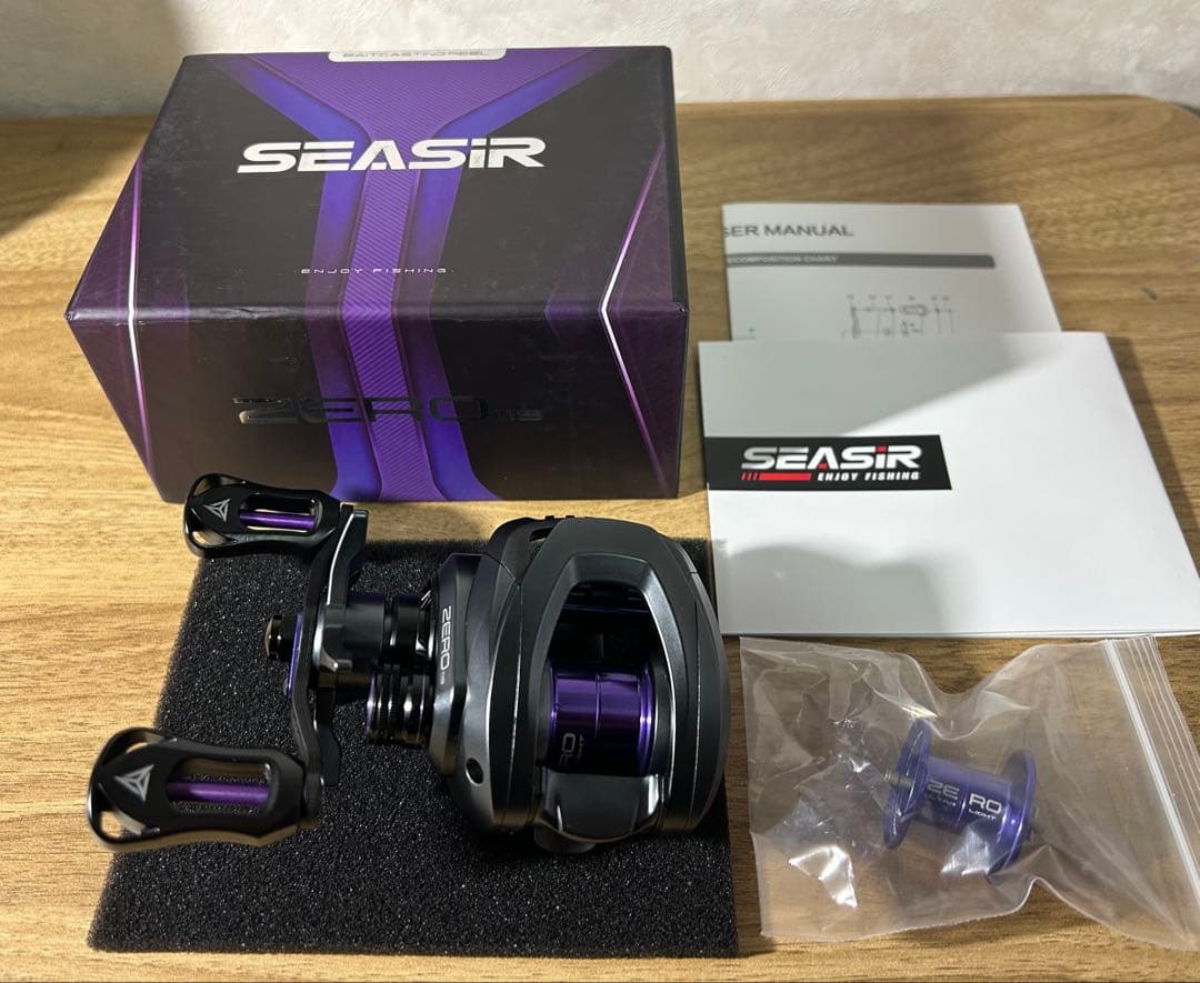 【8+1bb】Seasir ZERO119 BFS ベイトリール左巻Wスプール付