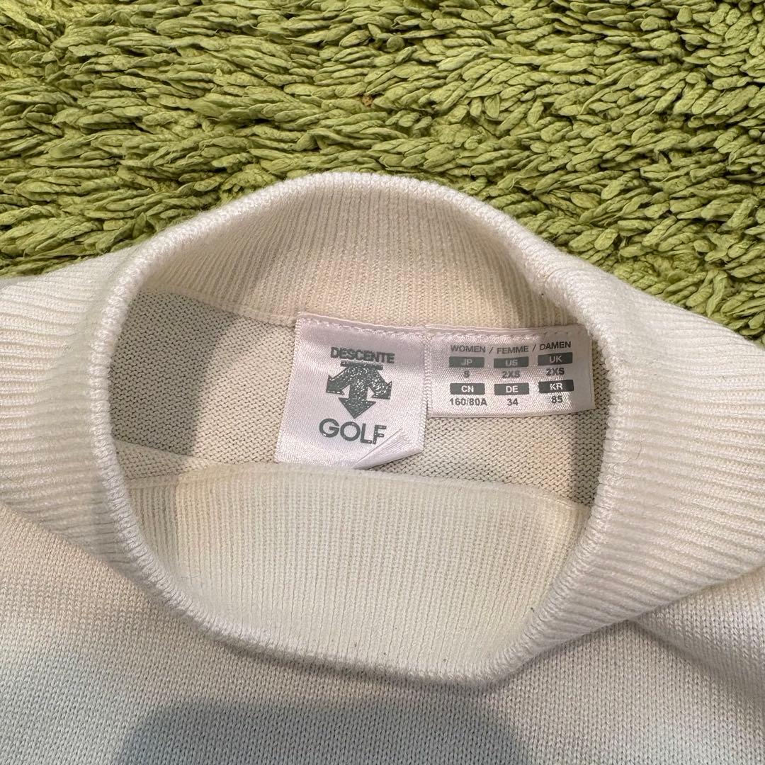 DESCENTE GOLF デサントゴルフ ニット セーター ホワイト S