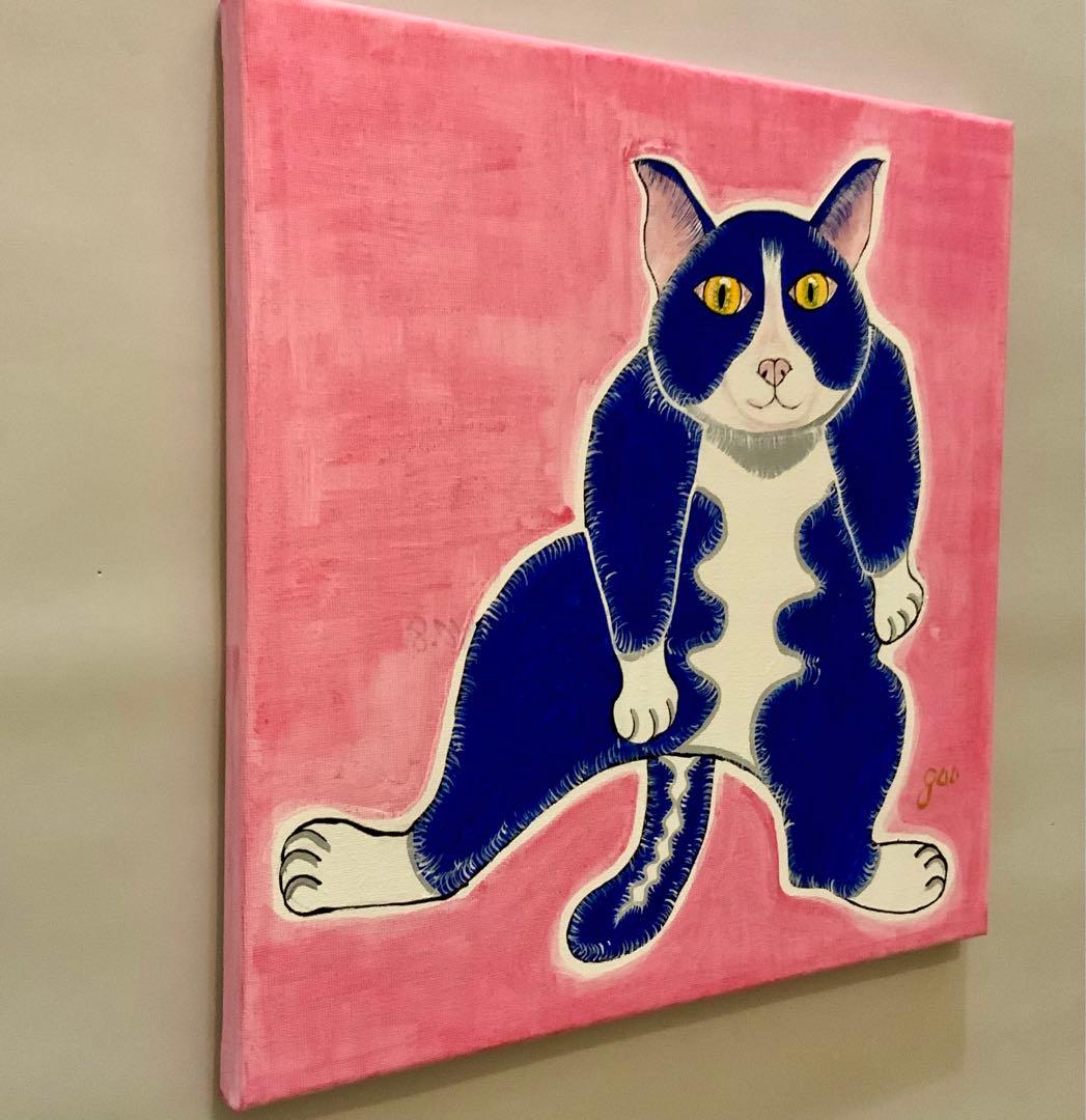 各種公募展入選作家による現代アート作品　『ブルーキャット　NO.8』