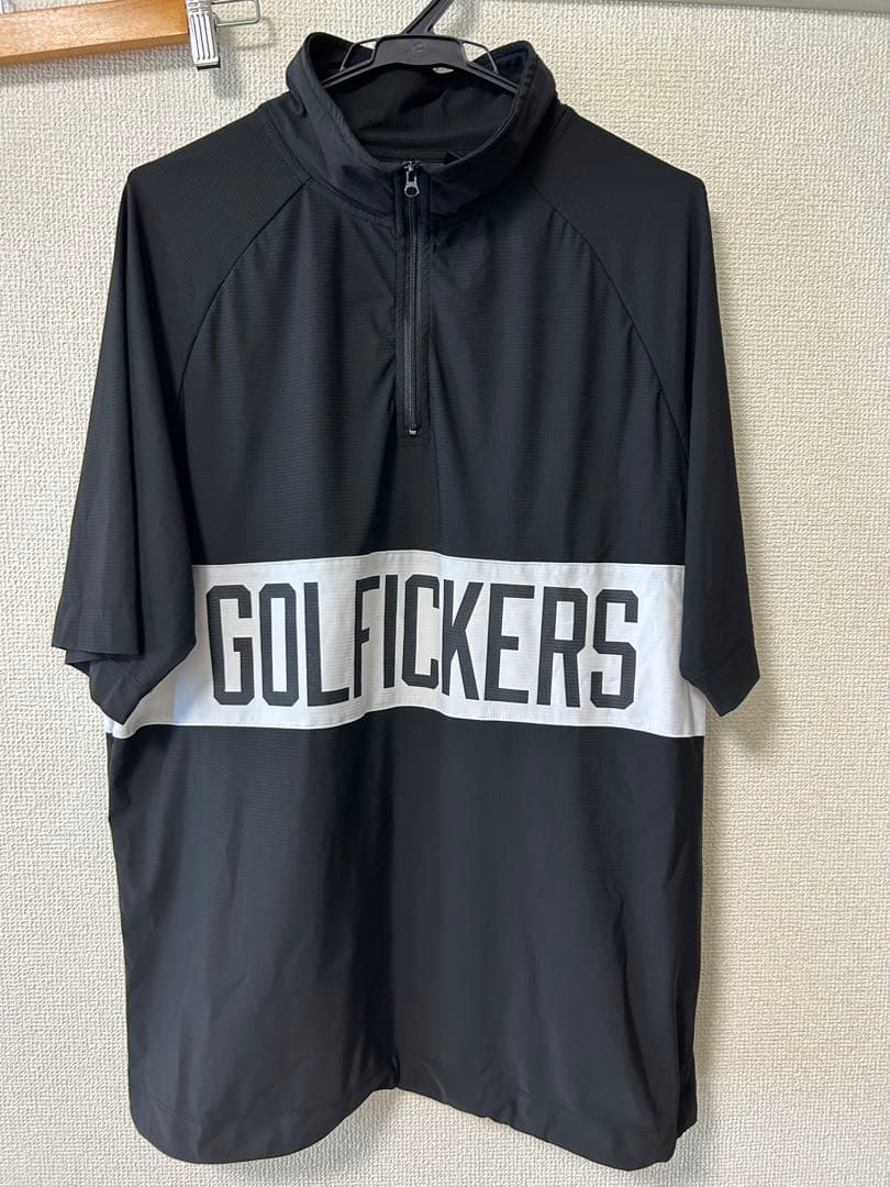 Golfickers ハーフジップシャツ　ブラック　XLサイズ