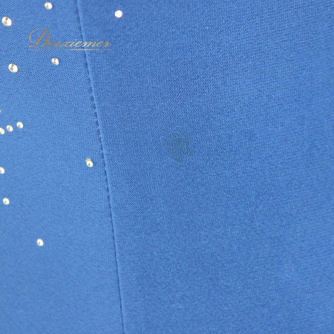 【社交ダンス衣装】ワンピース ドレス ICHIOKU 青 ブルー ラインストーン