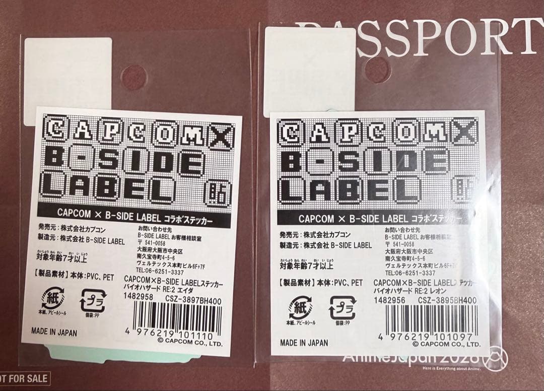 CAPCOM×B-SIDE LABELステッカー バイオハザード エイダ レオン