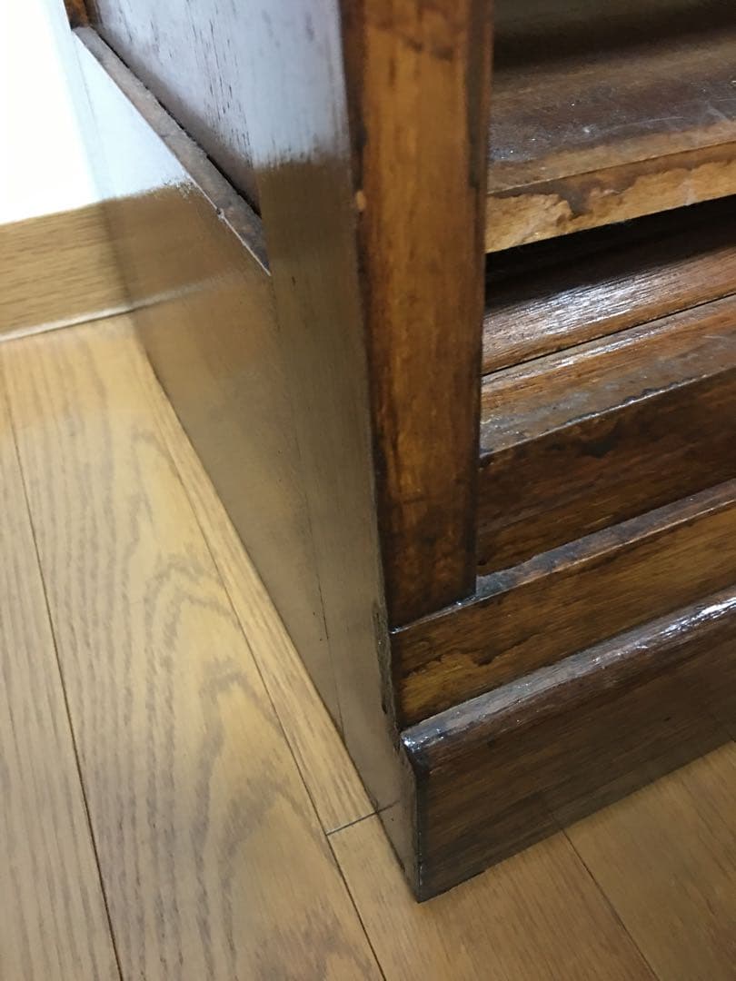 シャッター付きキャビネット　木製　店舗什器　アンティーク　ヴィンテージ棚