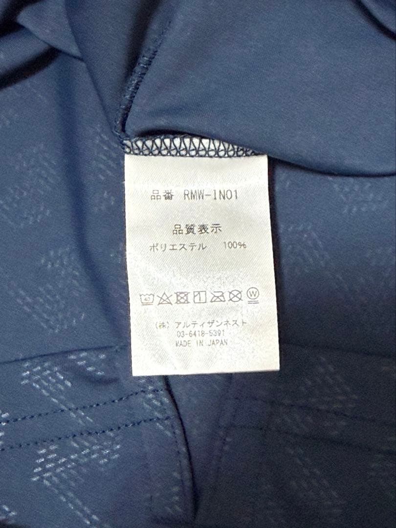 レザレクション　長袖モックネック　ゴルフシャツ　2XL ネイビー