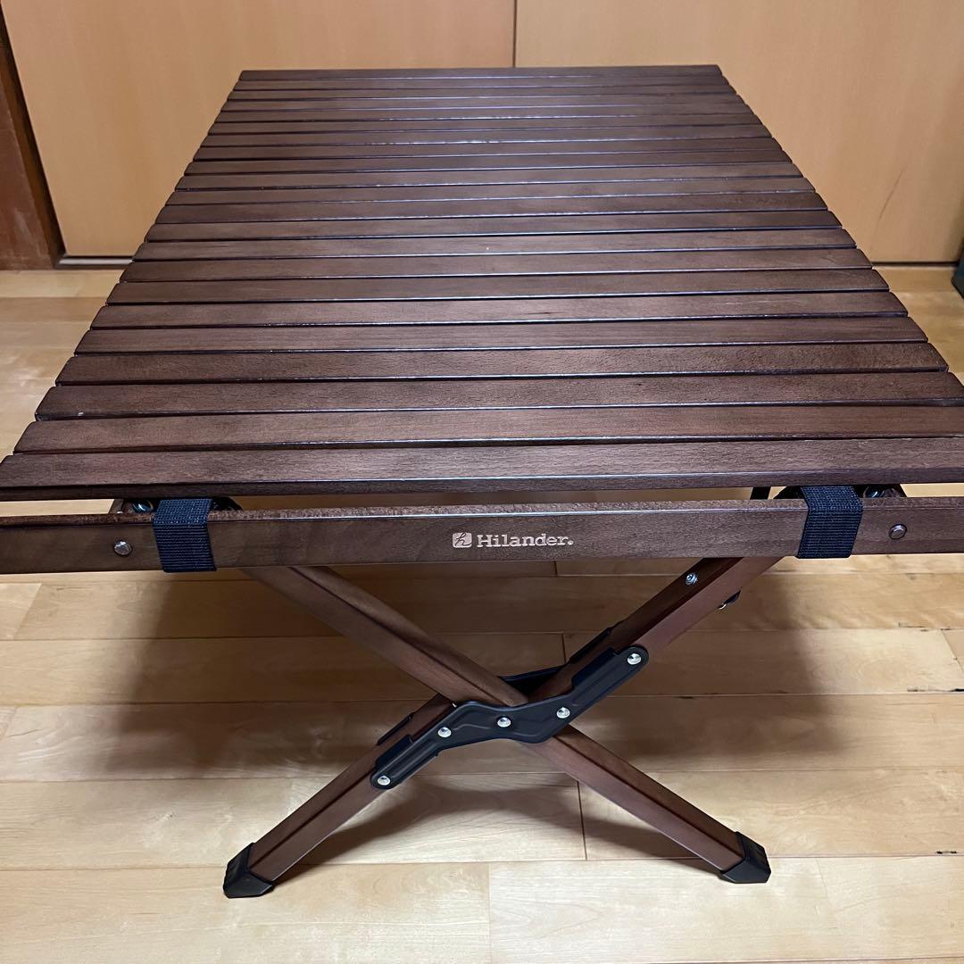 Hilanders ダークブラウン折りたたみテーブル90