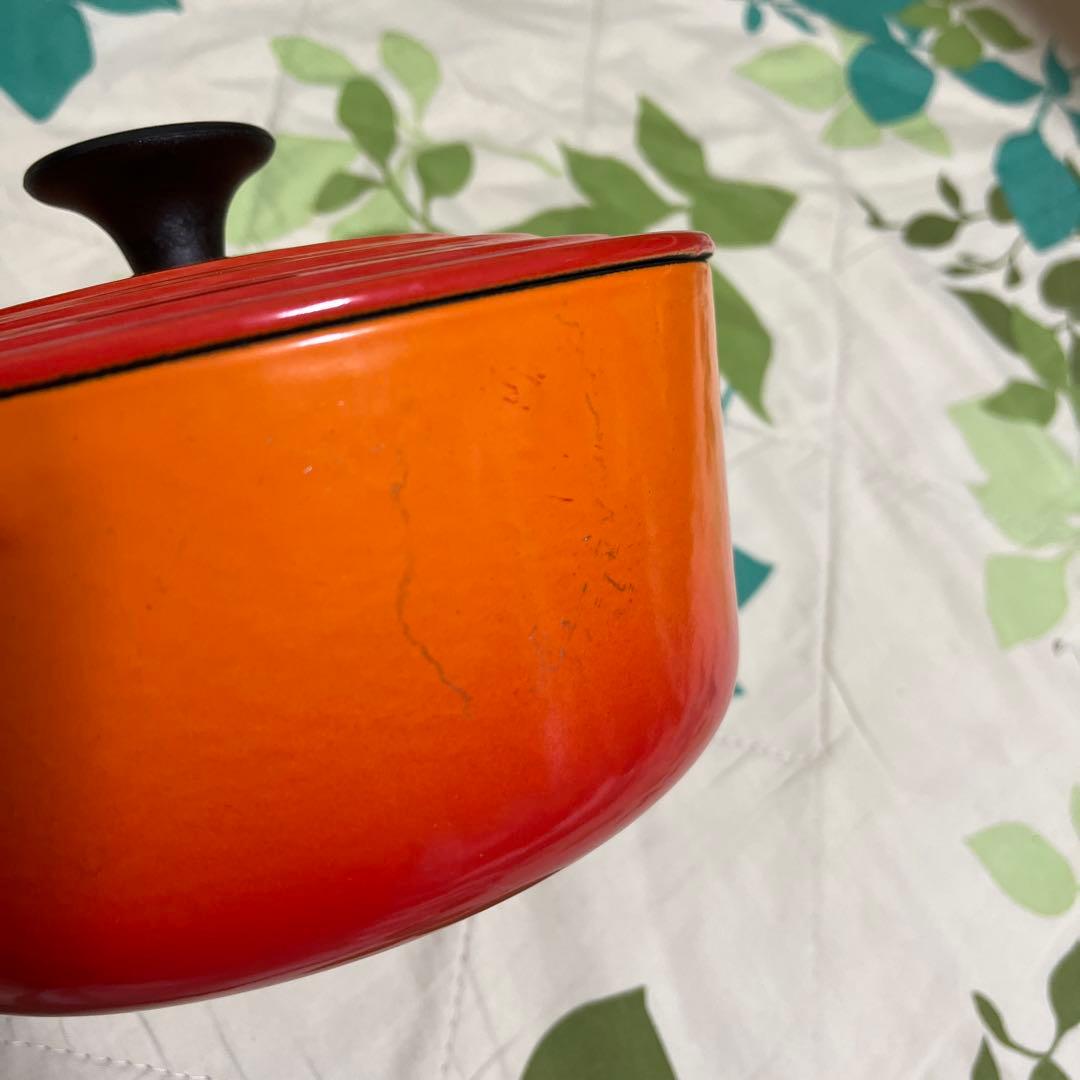箱無し新品　Le Creuset オレンジ 両手鍋 18cm