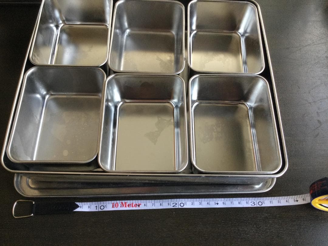 調味料薬味入れ 4ヶ入長 １台/6ヶ入長 ２台 角缶　丸缶　ステンレス　業務用