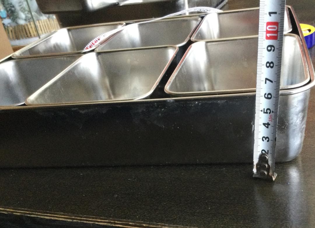 調味料薬味入れ 4ヶ入長 １台/6ヶ入長 ２台 角缶　丸缶　ステンレス　業務用