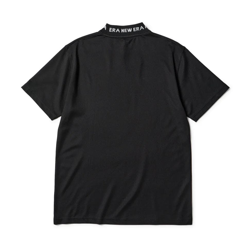 NEWERA GOLF 半袖 モックネックシャツ　鹿の子 ブラック　XXLサイズ