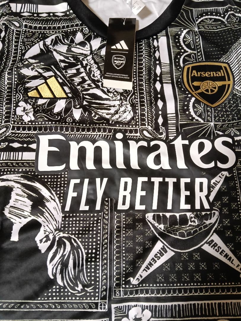 アーセナル プレマッチユニフォームadidas 長袖 Sサイズ