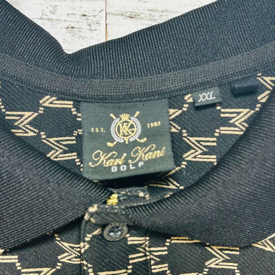 KARL KANI GOLF カールカナイゴルフ モノグラム 総柄 ポロシャツ