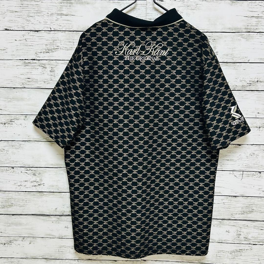 KARL KANI GOLF カールカナイゴルフ モノグラム 総柄 ポロシャツ