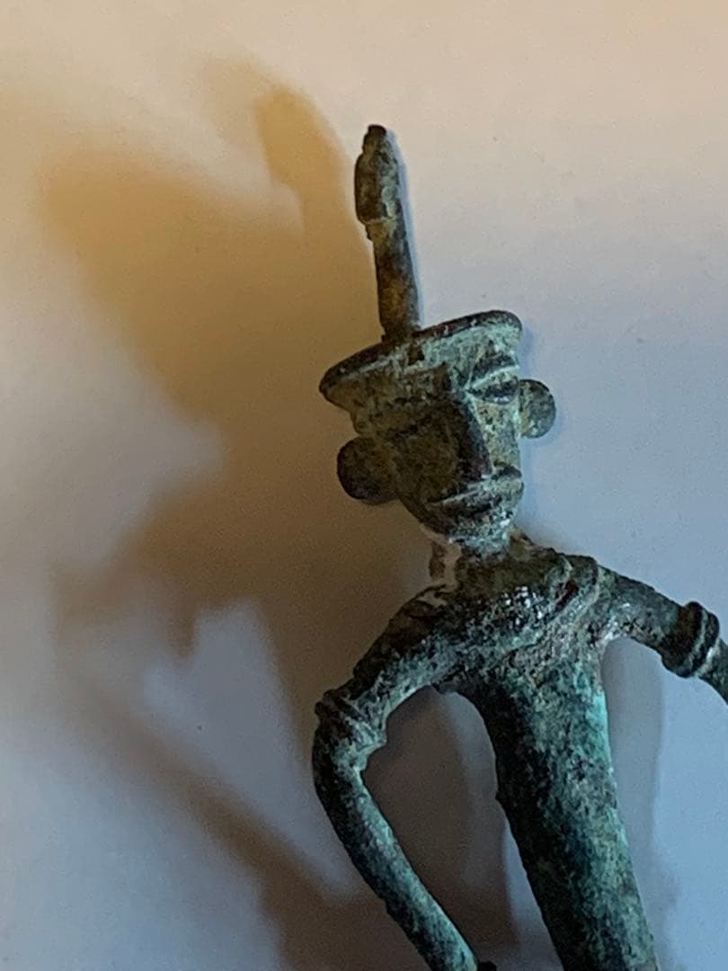 味わい深い人型の古い燭台/オブジェ/アンティーク