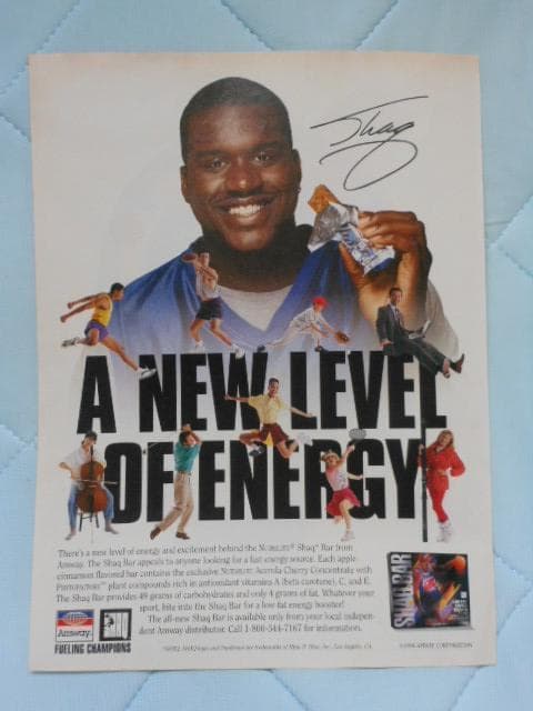 ◆NBAスーパースターSHAQシャキールオニール直筆サイン＆フィギュア珍品印刷物