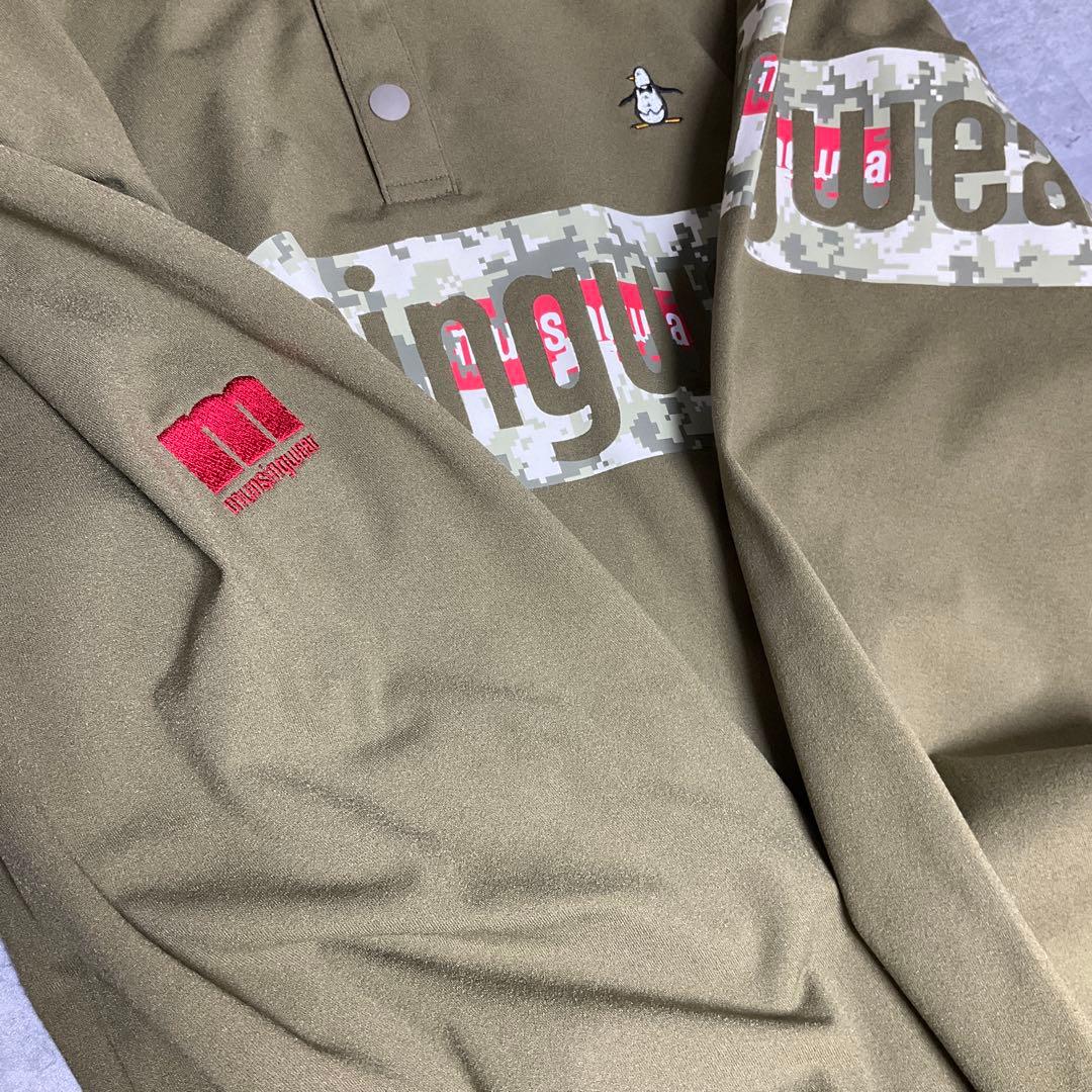 【munsingwear】　ステッカーロゴ＆カモフラ胸ロゴジャージ　プルオーバー