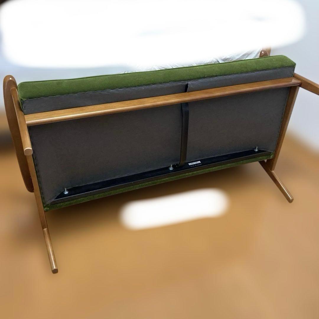 カリモク60 Kチェア2シーター　モケットグリーン