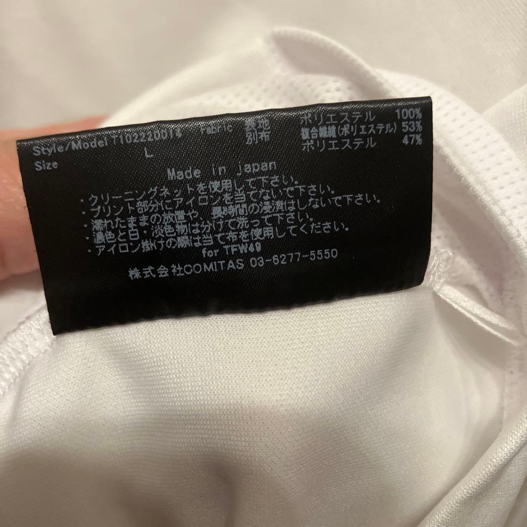 TFW49 (ティーエフダブリュウ) サイドメッシュモックネックTシャツL
