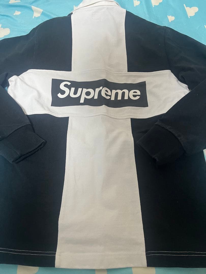 Supreme ラガーシャツ 黒と白