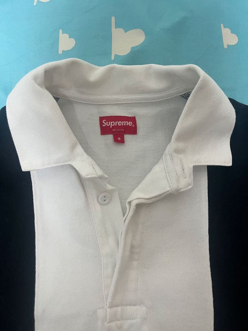 Supreme ラガーシャツ 黒と白