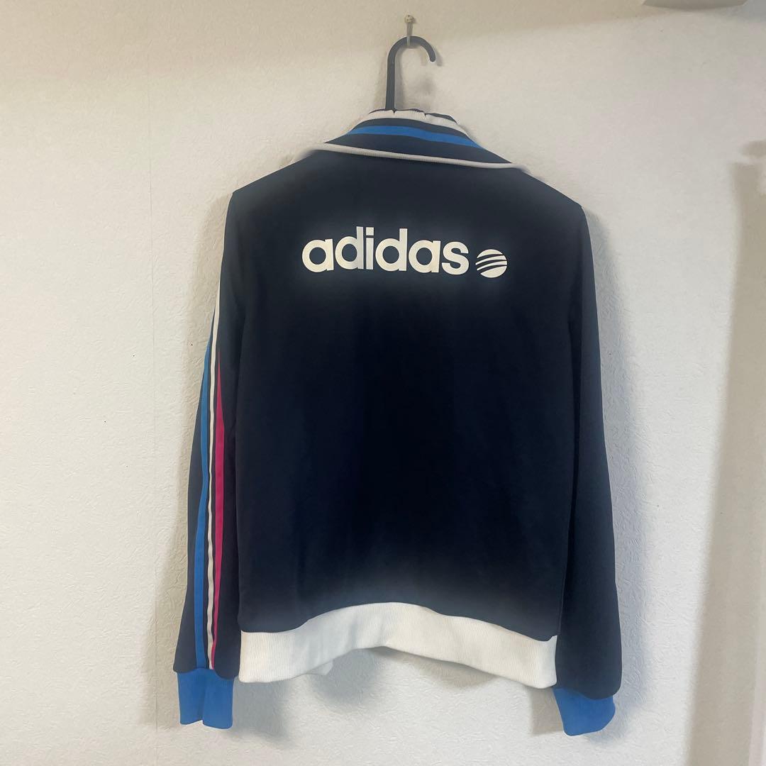 adidas ジャージジャケット ネイビー ストライプ