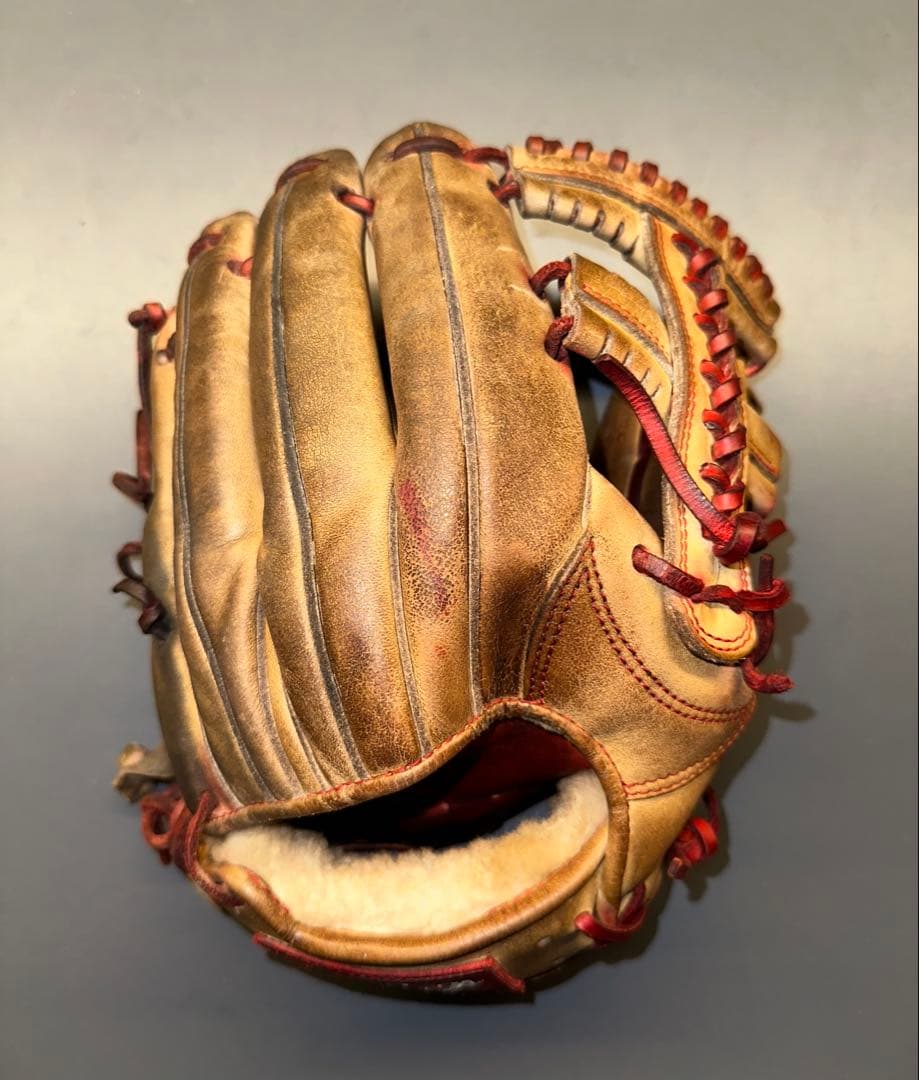 Rawlings 硬式グローブ ベージュ/赤