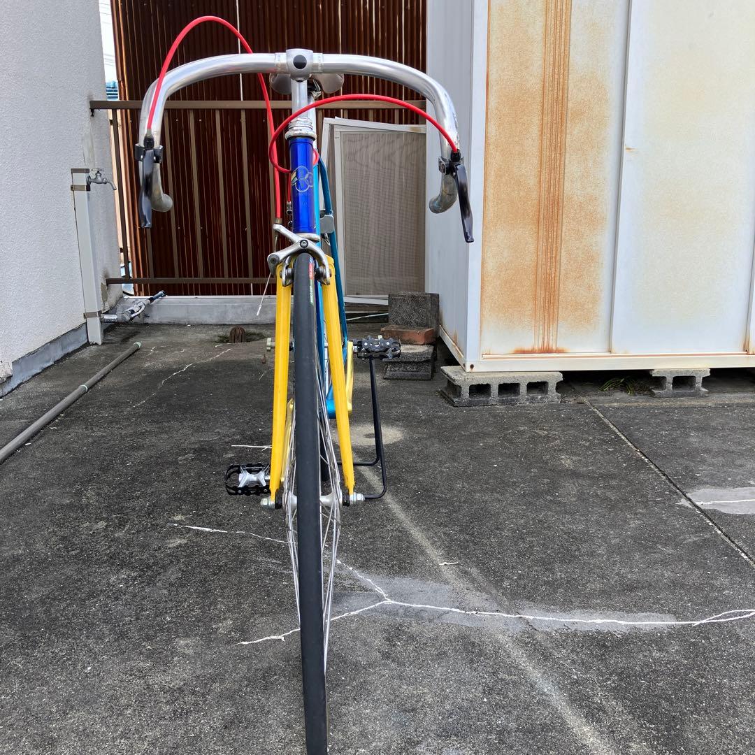 三連勝シングルギア ピストバイクフレームにN JS刻印あり