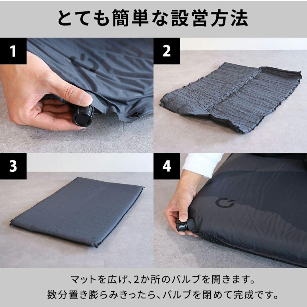 【美品】クイックキャンプ インフレーターマット セミダブル