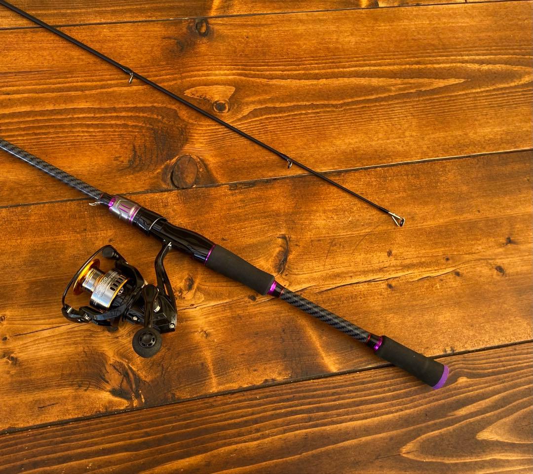 釣り竿セット　2ピースロッド　バスロッド　6ft スピニングロッド　カーボン製