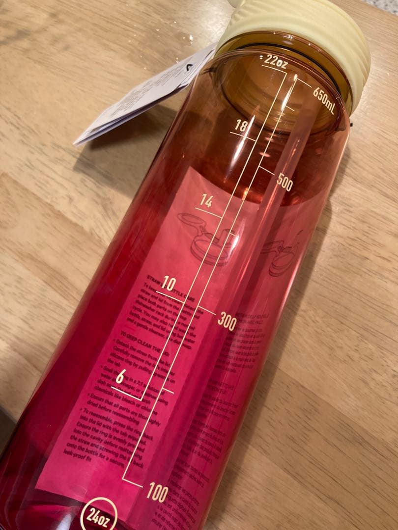 lululemon 650ml グラデーション　クリアボトル　水筒