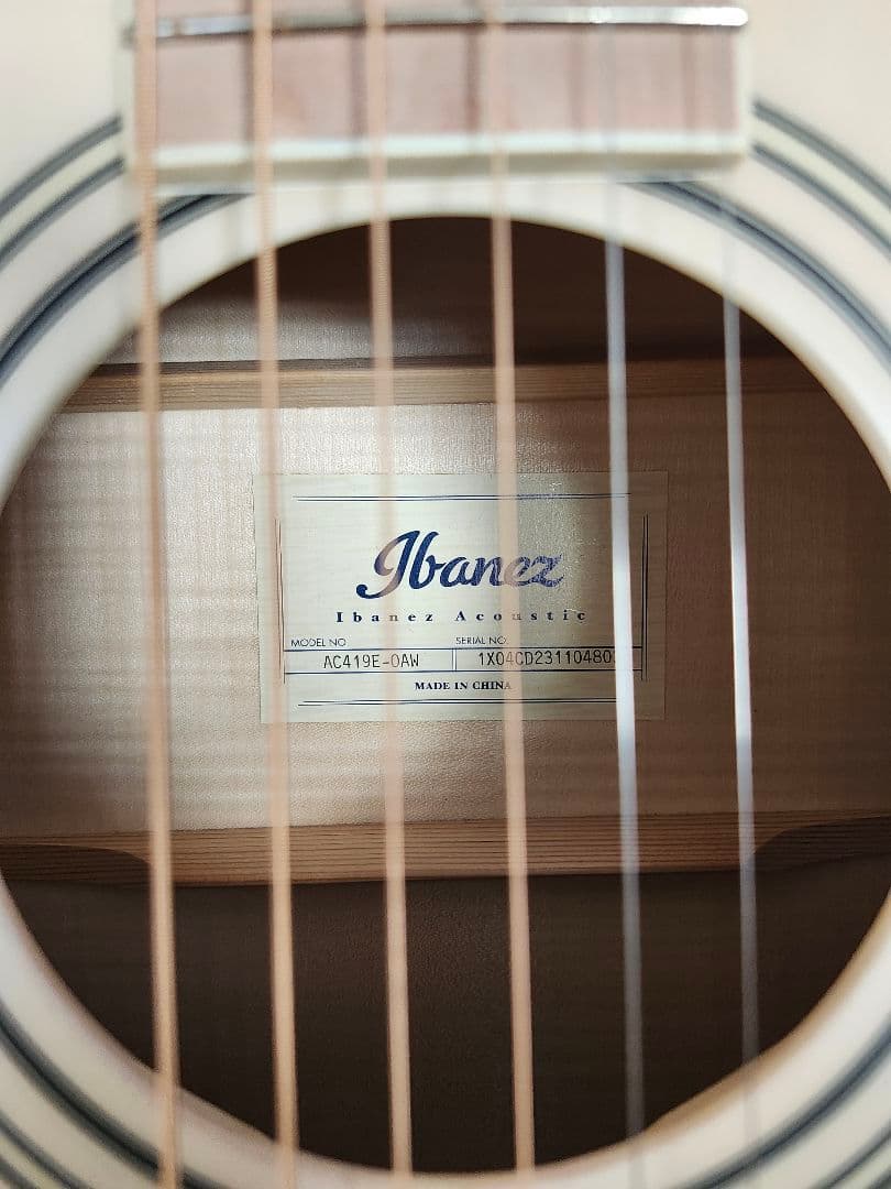美品2023年製　ac419　アイバニーズ　エレアコ　ギター　ibanez