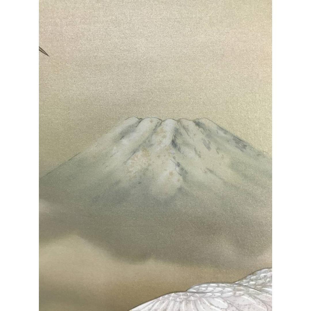 真作/國井幸雪/国井幸雪/舞鶴図/花鳥図/祝掛軸/正月/掛軸☆宝船☆AK-917