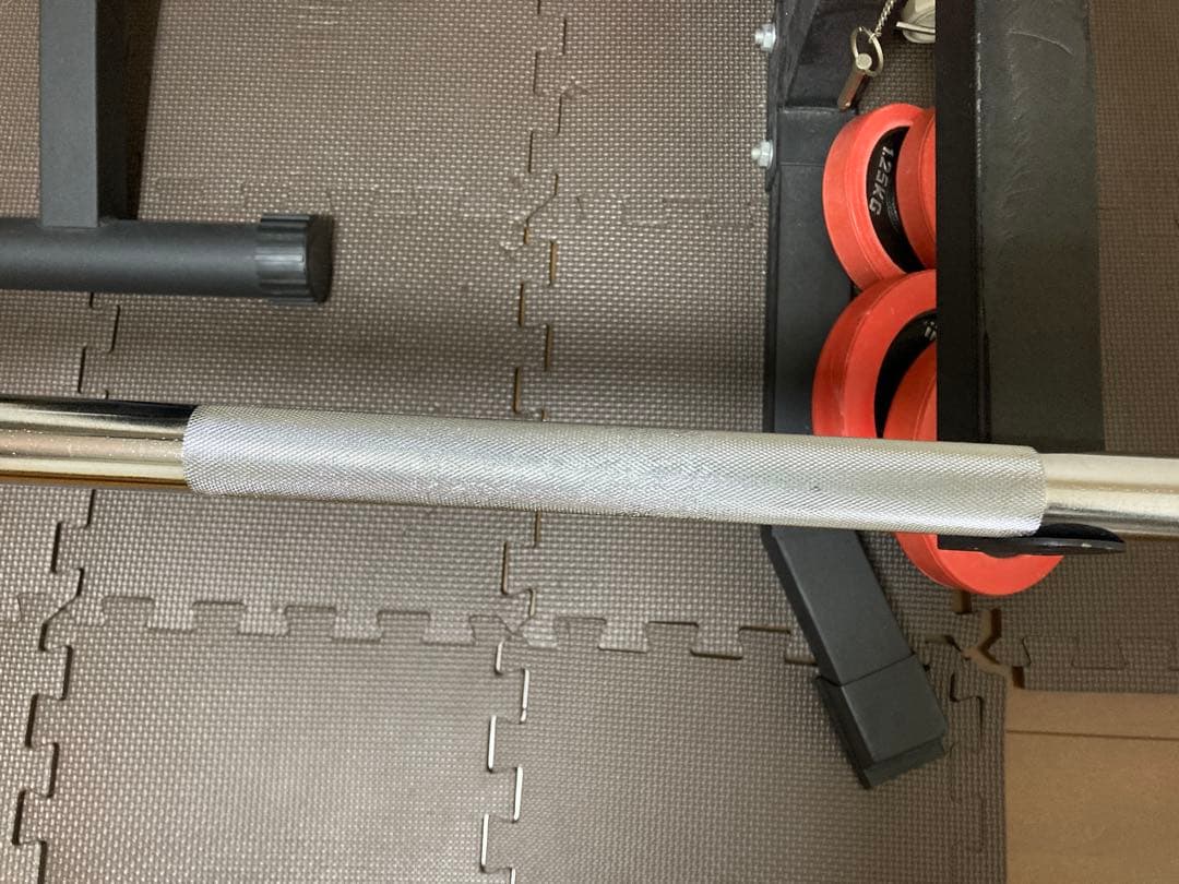 アイロテック iROTEC バーベルシャフト 180cm 滑り止め加工 シルバー