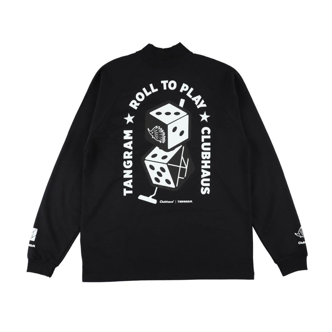 新品CLUBHAUS×TANGRAM モックネックTEE ブラック サイズL