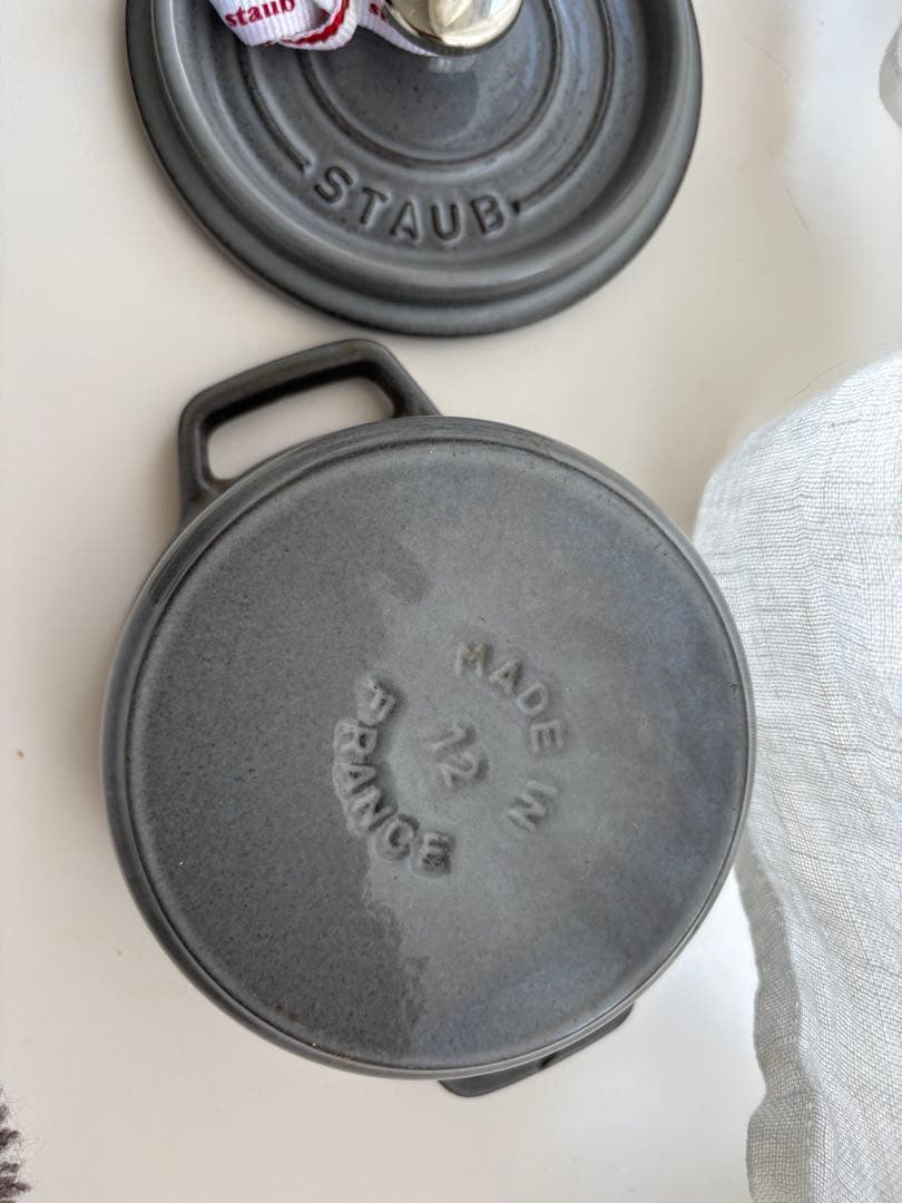 STAUB LA COCOTTE ラウンド12cmグレー