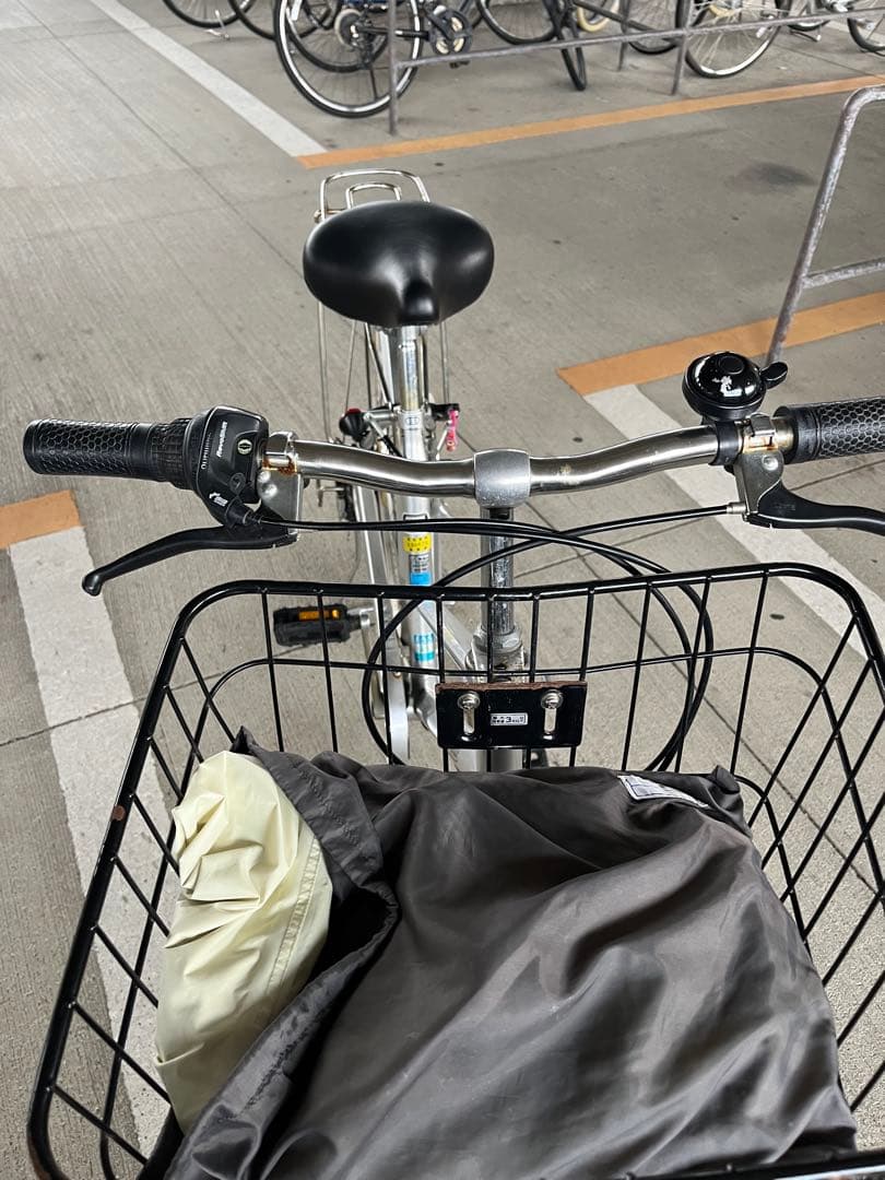シルバー シティサイクル 前バスケット付き 27インチ