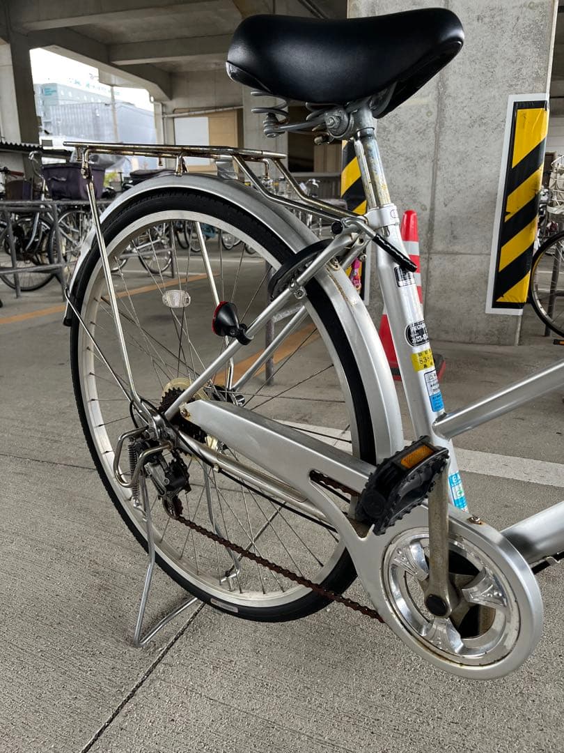 シルバー シティサイクル 前バスケット付き 27インチ